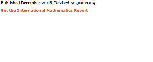 Get the TIMSS 2007 International Mathematics Report, Published December 2008, Revised August 2009