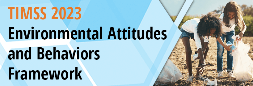 Photo of two middle-school-age children collecting plastic trash in a grassy area