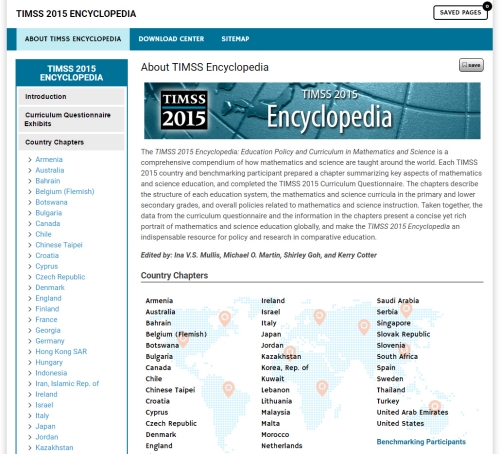 Screenshot of the Encyclopedia website